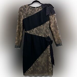 Elegant Black Lace Mini Dress